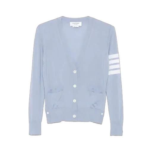 4-Bar V-Neck Knitted Cardigan