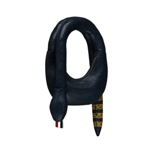 4-Bar Embroidered Snake-Shape Shoulder Bag