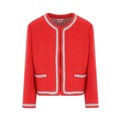 Crewneck Tweed Cardigan Jacket