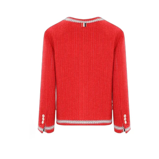 Crewneck Tweed Cardigan Jacket