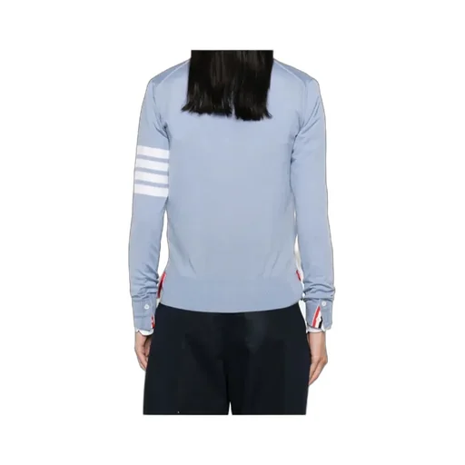 4-Bar V-Neck Knitted Cardigan