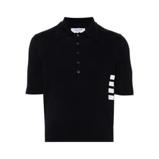 4-Bar Short-Sleeved Knitted Polo Shirt