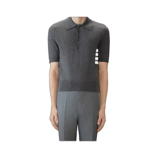 4-Bar Short-Sleeved Knitted Polo Shirt