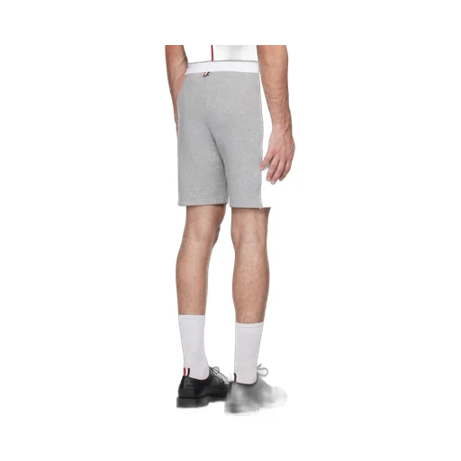 Mid-Rise Drawstring Track Shorts