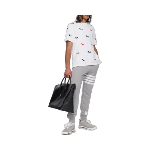 Dog-Embroidered Crewneck T-Shirt