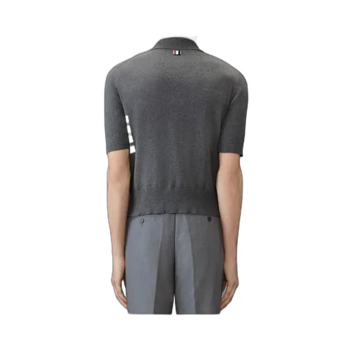 4-Bar Short-Sleeved Knitted Polo Shirt