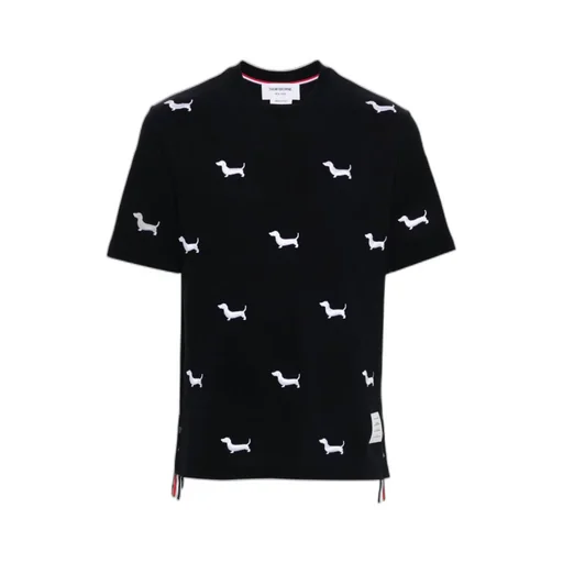 Dog-Embroidered Crewneck T-Shirt