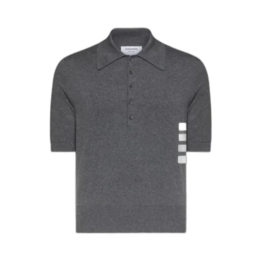 4-Bar Short-Sleeved Knitted Polo Shirt