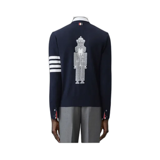 4-Bar Virgin-Wool Cardigan