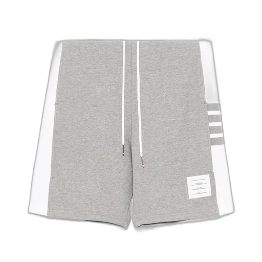 Mid-Rise Drawstring Track Shorts