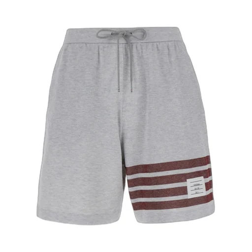 4-Bar Striped Drawstring Track Shorts