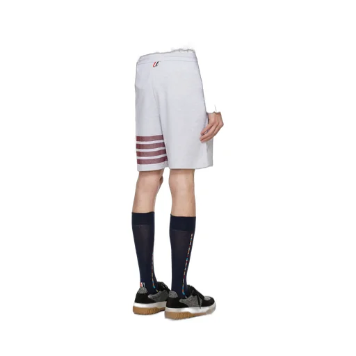 4-Bar Striped Drawstring Track Shorts