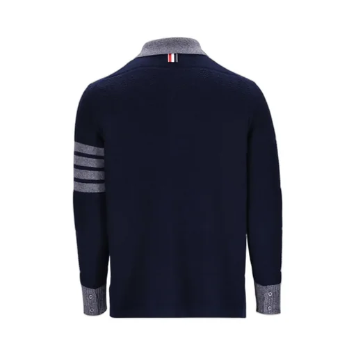 4-Bar Stripe Knitted Polo Shirt