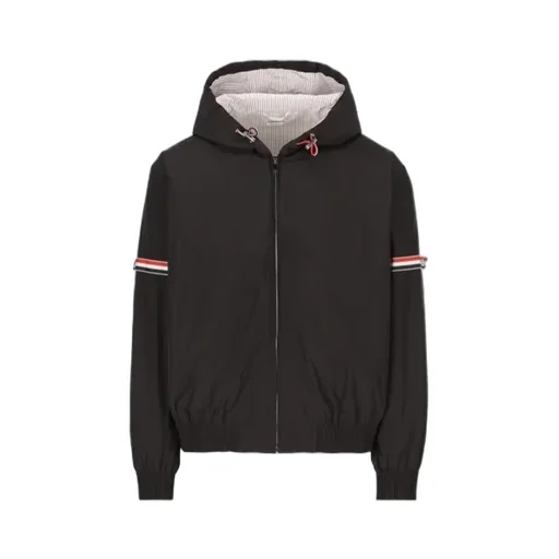 Stripe Detailed Zip-Up Jacket