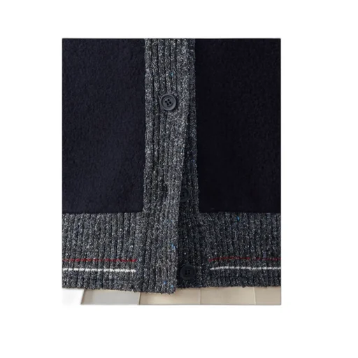 Speckled-Trim Long-Sleeved Cardigan