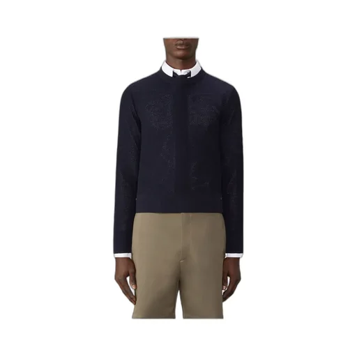 Open-Knit Crewneck Jumper
