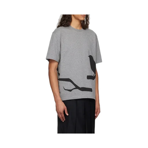 Raven-Print Cotton T-Shirt