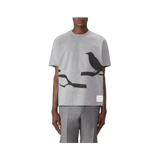 Raven-Print Cotton T-Shirt