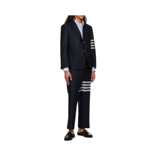 Single-Breasted Striped Tailored Blazer