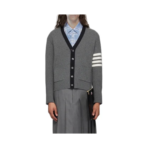 4-Bar Stripe Detailed Cardigan