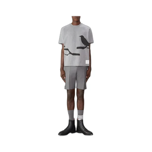 Raven-Print Cotton T-Shirt