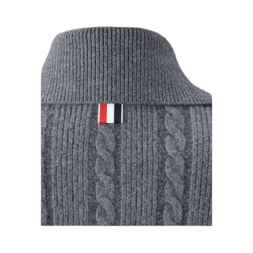 Cable-Knit Bomber Jacket