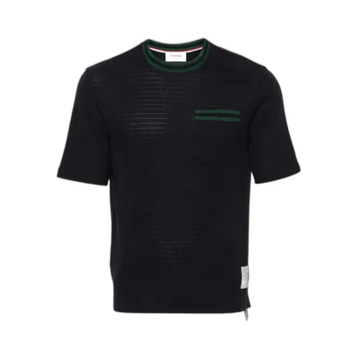 Pointelle-Knit Crewneck T-Shirt