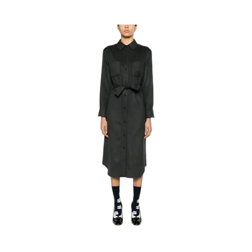 Belted Midi Shirt Dress