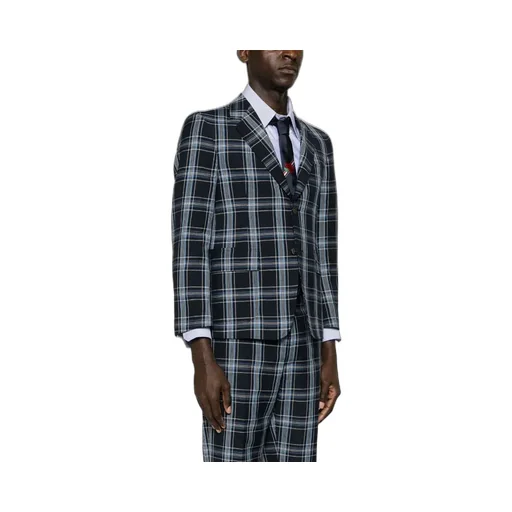 Checked Virgin Wool Blend Blazer