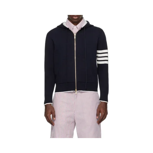 Fish 4-Bar Striped Zipped Hoodie