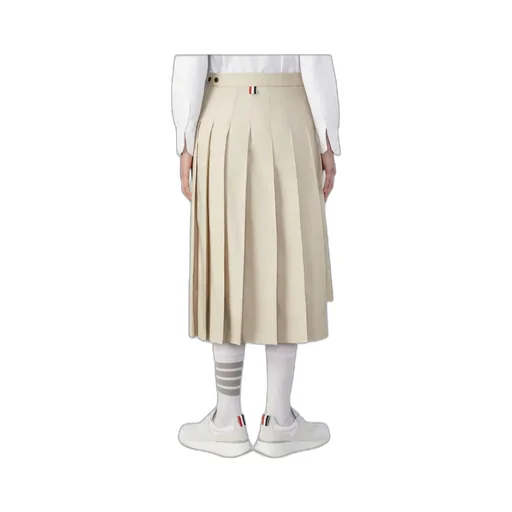 Rwb-Tab High-Low Hem Pleated Midi Skirt