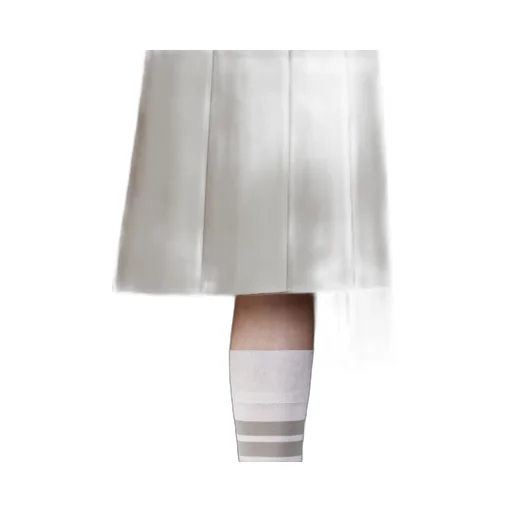 Rwb-Tab High-Low Hem Pleated Midi Skirt