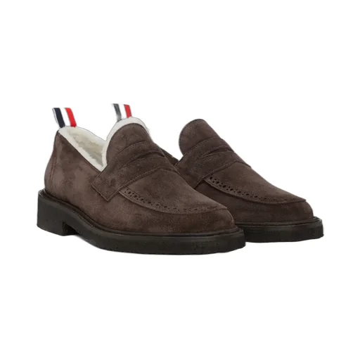 Shearling-Lined Penny Loafers