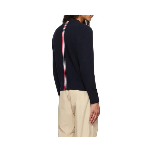Rwb Stripe V-Neck Knitted Cardigan