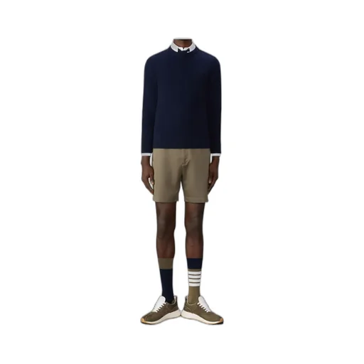 Rwb Stripe V-Neck Knitted Cardigan