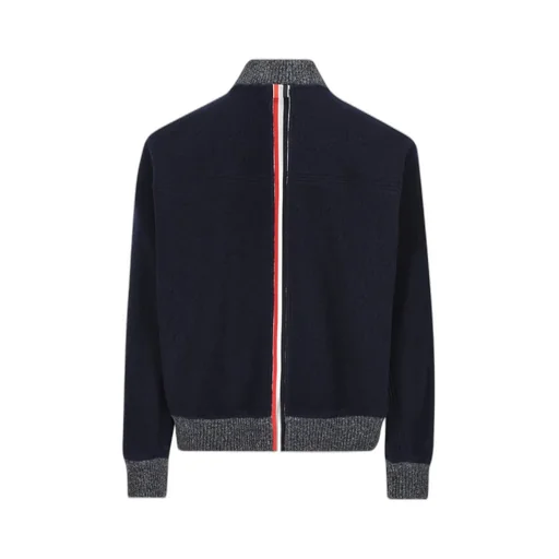 Logo Patch Zip-Up Bomber Jacket