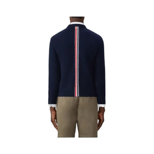 Rwb Stripe V-Neck Knitted Cardigan