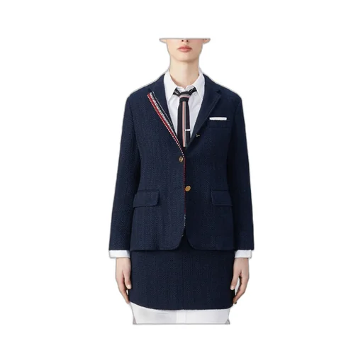 Rwb-Striped Tweed Shirt Jacket