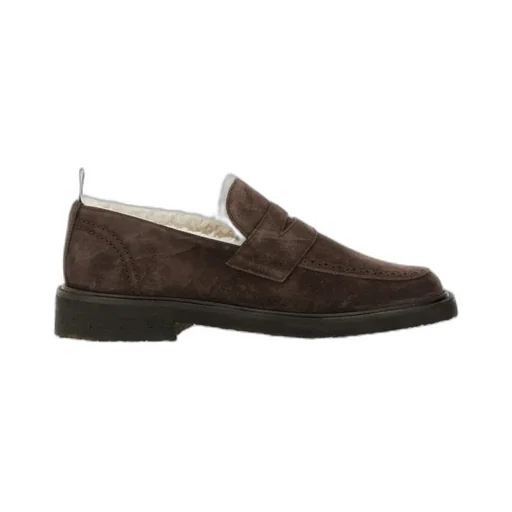 Shearling-Lined Penny Loafers