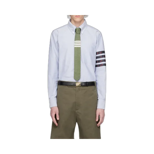 4-Bar Stripe Curved Hem Shirt