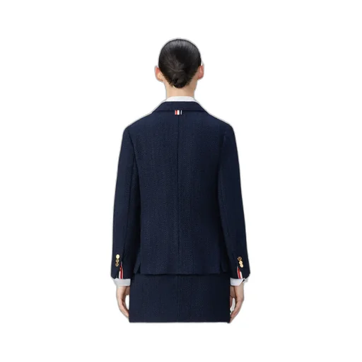 Rwb-Striped Tweed Shirt Jacket