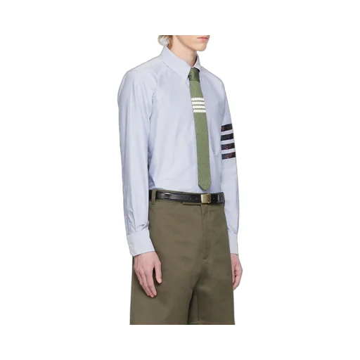4-Bar Stripe Curved Hem Shirt