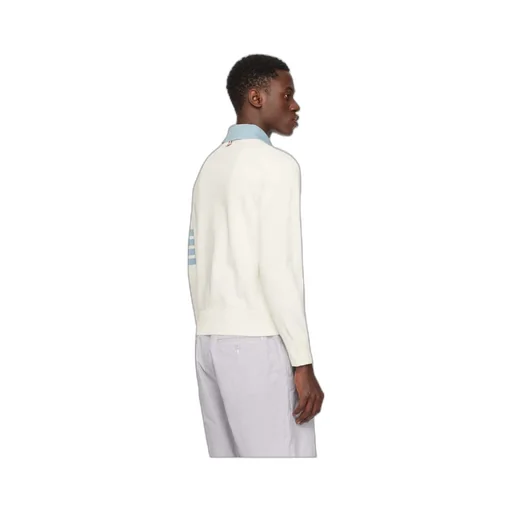 4-Bar Knitted Long-Sleeved Polo Shirt