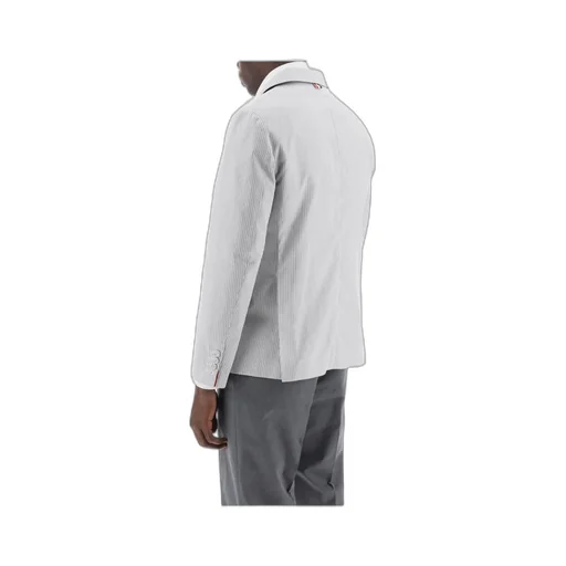 Single Breasted Striped Deconstructed Jacket