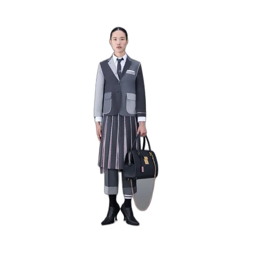 Rwb-Print Pleated Midi Skirt