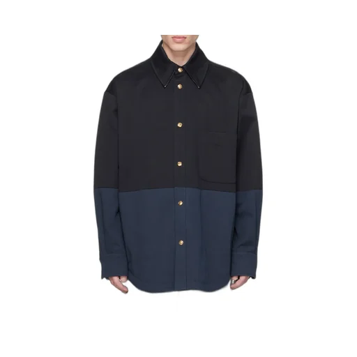 Two-Toned Button-Up Jacket