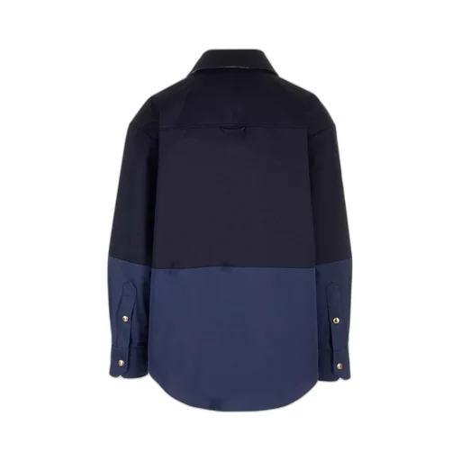 Two-Toned Button-Up Jacket