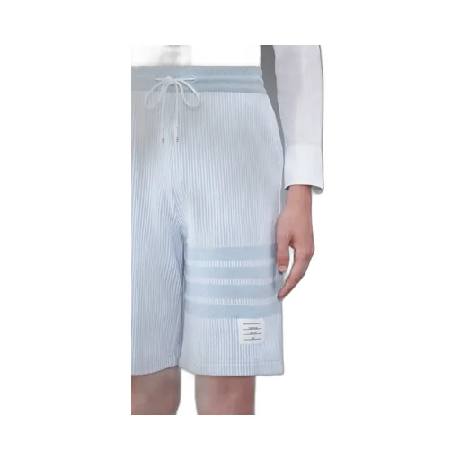 4-Bar Striped Drawstring Shorts