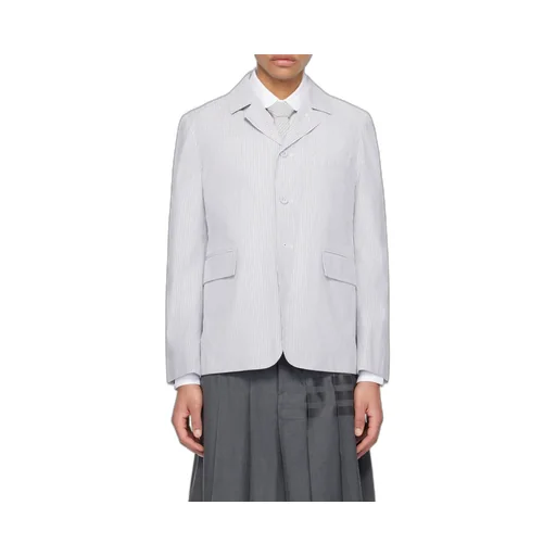 Single Breasted Striped Deconstructed Jacket