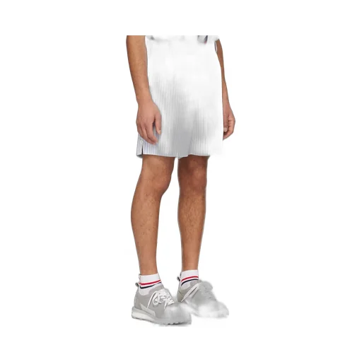 Logo Tag Striped Seersucker Shorts